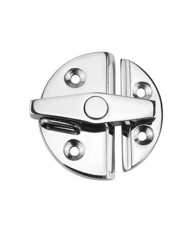 Qfauto Marine Boat Door Catch Latch 316 Stainless Steel Door Latch Round 55mm Twist Lock Suit for Boat and Many External Cabinet Applications