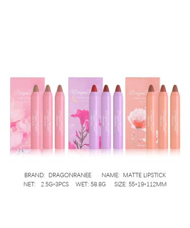 AKARY Waterproof Nude Matte Lipstick Set - 3 Pcs Long Lasting Velvet Air Moisture Lip Stain for Women | 24 Hour Makeup - Buy Online on GoSupps.com