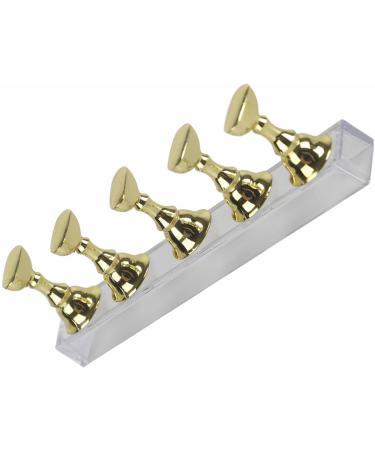 False Nail Display Stand Holder Set Nail Art Magnetic Practice Holder Exquisite Alloy Material Gold Showing Shelf - Buy Online on GoSupps.com