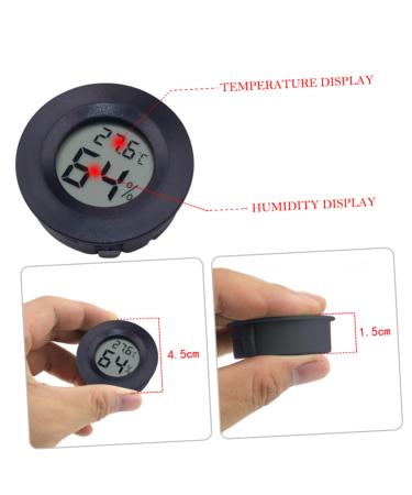 IPLUSMILE 5ST CELSIUS Repticip Terrarium Accessories | Round Moisture & Temperature Display | Glass Minitians for Reptiles | 4.5x1.5cm Black - Buy Online on GoSupps.com