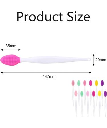 ZISHAN 14 pcs Lip Scrub Brush Double-Sided Lip Brush Lip Exfoliating Brush Soft Lip Lcrubber for Dark Lips for Men Women Girls Smoother Fuller Lip Appearance - Buy Online on GoSupps.com