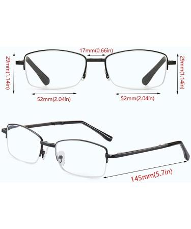 Buy Sangaimei Foldable Anti-Blue Light Reading Glasses for Men & Women - 304 Stainless Steel Hard Shell Case Black - Perfect Computer Glasses - 1.0x Magnification - Buy Online on GoSupps.com