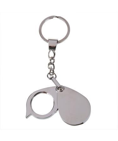 Plauauyt 10X 20 mm jeweler's loupe Magnification Keychain Folding Pocket Magnifier