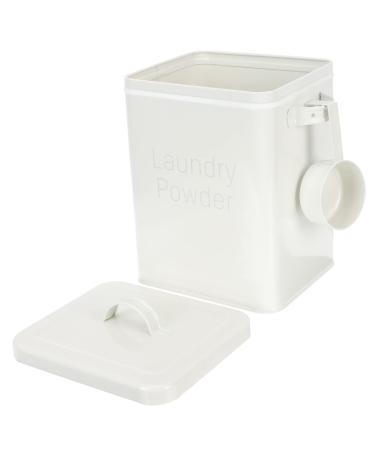 HOMOCONO Box Laundry Organizer Condensate Beads Bucket Bucket Containers with Lids Iron White 1 count (Pack of 1) White
