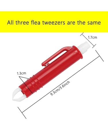 PKQtop Tick Remover Set for Dogs & Cats - 3 Pack Safe Tick Tweezers for Quick Removal | Ideal for Pets & People - Buy Online on GoSupps.com