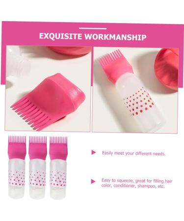 CLISPEED 3 pi ces Bouteilles Applicatrices Peigne Racine avec chelle pour Coloration et Soin Cheveux Secs Ab m s Flacons pour Teinture et Huile Coiffante Rose - Buy Online on GoSupps.com