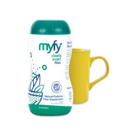 MyFy Natural Prebiotic Fiber Supplement Powder - Clear Soluble Daily Digestive Support for Gut Health & Regularity - Non-GMO Taste-Free Sugar-Free Gluten-Free - 5.3oz (30 Servings)