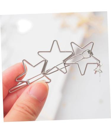 Beaupretty Star Hairpin Hair Clamps Barrettes Alloy Star Barrette Barrettes for Women Hair Ornament Clip Star Bobby Pins Silver Hair Clip Hair Styling Jewelry Lip Gloss Girl Pearlescent - Buy Online on GoSupps.com