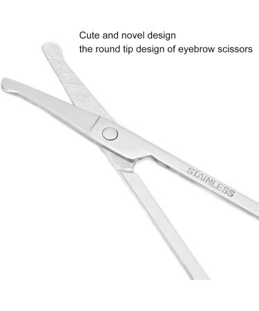 YOUTHINK Rounded Curved Nose Hair Scissors - Stainless Steel Grooming Tool for Nose Eyebrows and Moustache Care - Clean Beauty Essentials for Men - Buy Online on GoSupps.com