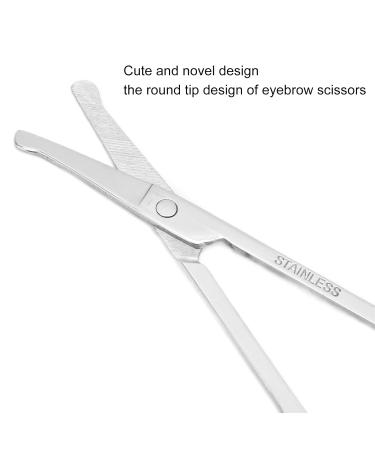 Professional Nose Hair Scissors - Stainless Steel Round Safety Tip Grooming Scissors for Men | Moustache Beard Eyebrow Trimmer - Buy Online on GoSupps.com