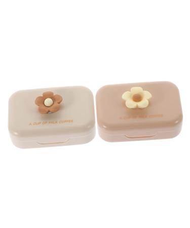 Kombiiuda case 2 sentences Colored contact lenses contact lens container lens pockets holder box contact case lens container the flowers container make-up lenses accompanying box pp lens holder