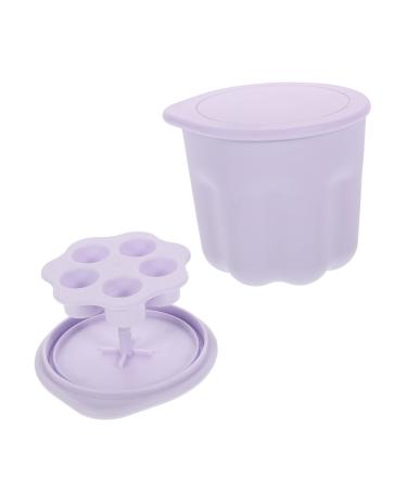 NUSITOU 1set Makeup Brush Cleaning Bowl Beauty Tool Cleaning Bowl Makeup Brush Washer Bowl Brush Cleaner Kit Cleaning Scrubber Beauty Tool Cleaner Kit Makeup Cleaner Cosmetic Brush Pp 8.5X8X6.8CM Violet