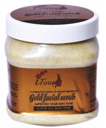 PRZX Gold Face & Body Scrub 500ml Gentle Exfoliating Cream for Smooth & Refreshed Skin Natural Ingredients Suitable for All Skin Types