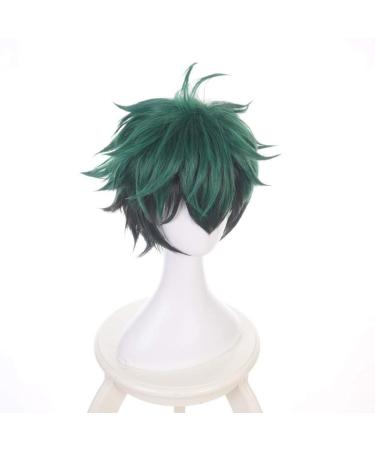 Buy Lwiuentx MHA Cosplay Midoriya Izuku Short Green Wig + Free Wig Cap - International Shipping Available - Buy Online on GoSupps.com