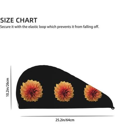 Orange Dalia Microfiber Hair Towel Wrap - Super Absorbent Coral Velvet for Long Curly & Thick Hair - Quick Dry Hair Cap for Women - Buy Online on GoSupps.com