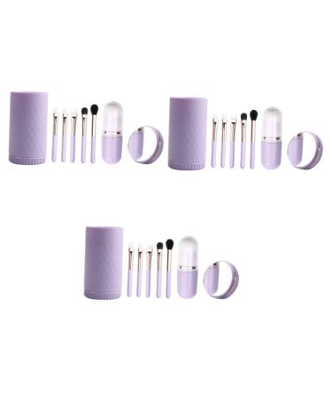Ipetboom 3 sets Fiber Eye Portable Violet Mini Women Shadow Wooden Professional Bedazzled Eyeshadow 10.6x5cmx3pcs Violetx3pcs