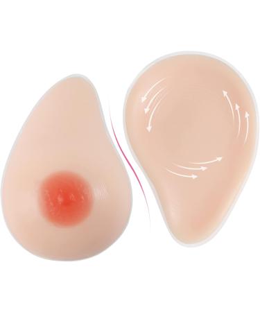Vollence Asymmetrical Silicone Breast Prosthesis | Irregular Shape Mastectomy & Transvestite False Breasts - Ivory White - Buy Online on GoSupps.com