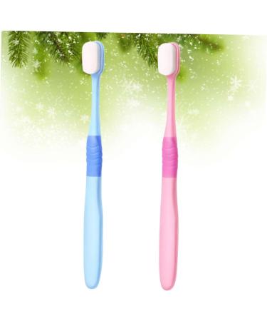 Gleavi 4-Piece Toothbrush Set - Thai Gift Idea for Travelers | Sky Blue & Pink Oral Care Tools for Post-Birth Cleaning - Buy Online on GoSupps.com