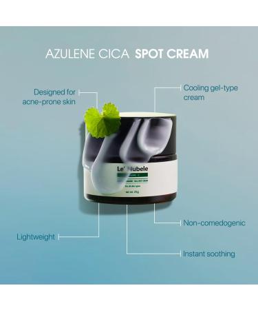 Le' Nubele Azulene Cica Spot Cream, Korean Skincare for Sensitive Skin, Calming & Barrier Repair with Azulene & Centella | 0.88 oz - Buy Online on GoSupps.com