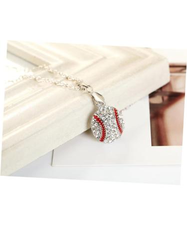 COLLBATH Necklaces A Necklace Crucifix Pendant Baseball Chain Silver Pendant Jewelry Sports Accessories - Buy Online on GoSupps.com