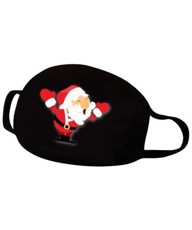 Riou Christmas Mundschafts Neckuch Santa Claus Elk Motor Washing Cotton Mouth and Nose Protection Outdoor Motorbous Multi -function cloth for couple (K)
