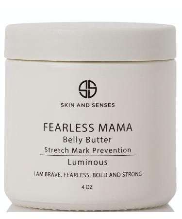 Fearless MaMa Stretch Mark Prevention Belly Butter for Pregnancy (Luminous Scent) - 100% Natural Loaded With Ingredients That Nourish  Moisturize & Heal The Skin. Stretch Marks & Scars Defense (Luminous)