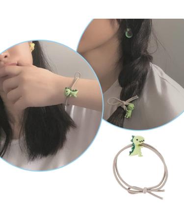 10 Pcs Dinosaur Elastic Hair Ties - Five Styles Ponytail Holders for Women, Girls, Kids - Buy Online on GoSupps.com