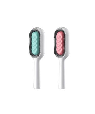 Kolibrin 2 pieces of animal hair removal comb with water tank universal knot remover for pets multifunctional pet cleaning hair removal comb