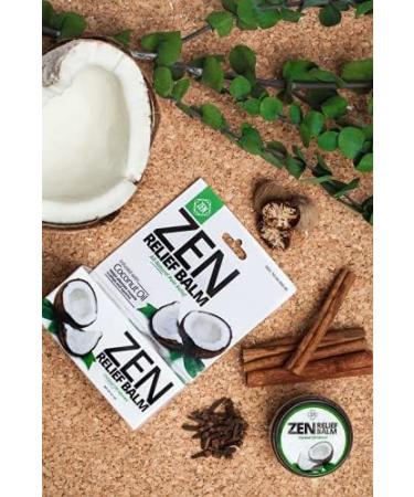 ZEN Relief Balm - 0.7 oz - Coconut Oil, 11 Essential Oils - Relieves Muscle Pain, Spasms, Cramps, Headaches, Backaches - Moisturizing - Buy Online on GoSupps.com