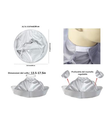 Voarge Hairdressing Cape & Gown - Breathable Haircut Cloth for Adults & Children | Gray Silver - Buy Online on GoSupps.com