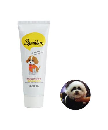 80g Semi Permanent Pet Dye Cream High Pigmented Colorful Dog Hair Bright Coloring Dyestuff Pigment Supplies for Home - Black