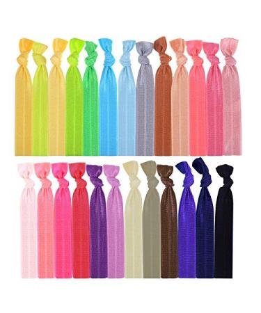 Mudder 100 Pieces Elastic Hair Ties - No Crease Ponytail Holders for Girls, Women, Teens, and Kids - Multicolor A - Buy Online on GoSupps.com