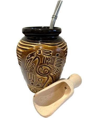 Selecta Yerba Mate Tea Set | Complete Kit for Beginners | Natural Energy Drink with Guarana | Ceramic Bird Cup Gourd and Stainless Bombilla Included - Buy Online on GoSupps.com
