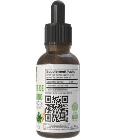 GREEN ROYALTY Oregano Oil 1oz 75% Carvacrol Liquid Herbal Supplement with Extra Virgin Olive Oil Alcohol Free 140 Servings Easy to Take Drops Made in USA - Buy Online on GoSupps.com