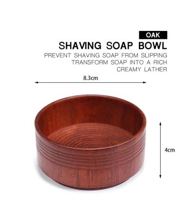 Premium Oak Wooden Shaving Bowl Mug - Ideal for Men's Shaving & Grooming Essentials | International Shipping Available - Buy Online on GoSupps.com