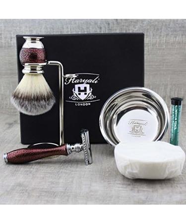 Vintage Razor Set for Men - Complete Shaving Kit with Brush Stand Bowl & Soap | Perfect Gift for Gentlemen - Buy Online on GoSupps.com