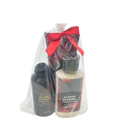 Bath & Body Works CLASSIC FLANNEL 3-Piece Gift Set for Men | Body Lotion Cream & Spray - Perfect Holiday Gift with Red Bow - Buy Online on GoSupps.com