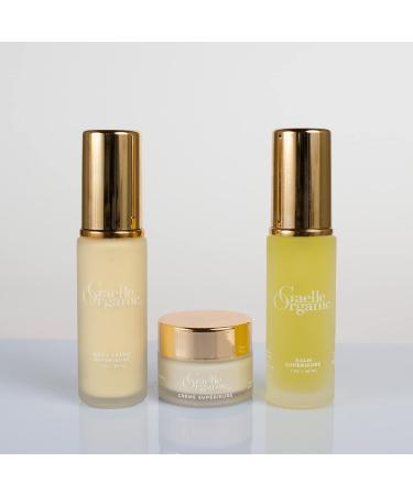 Gaelle Organic Radiance Discovery Kit - Cleansing Balm, Anti-Aging Moisturizer & Body Lotion - Travel Sizes