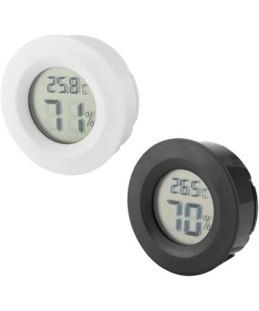 Scicalife Round Pet Digital Hygrometer | Electronic Reptile Humidity Meter - Black | 1pcs - Buy Online on GoSupps.com