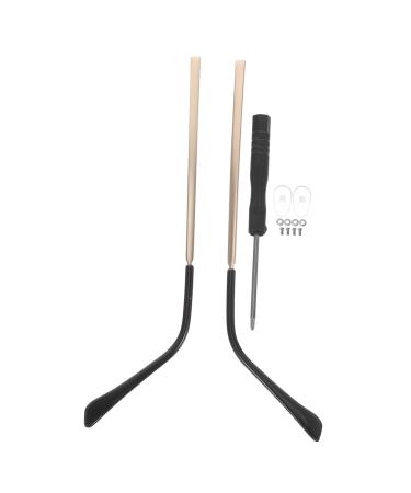 Solustrie 1 pair of glasses accessories glasses repair accessories glasses arms replacement glasses brick gold brillion -replacement low spare glasses brick glasses glass pads sunglasses metal. 13.6x0.6cm golden