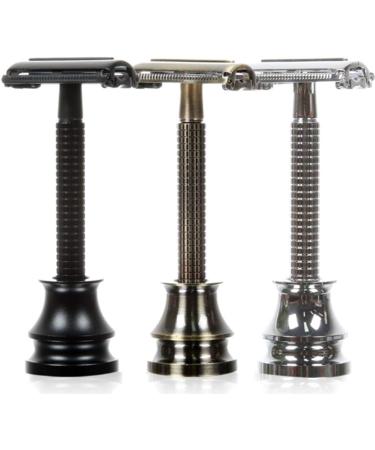 PHTOIT Adjustable Double Edge Razor - Classic Travel Manual Shaver for Men | Wet Shaving Black - Buy Online on GoSupps.com