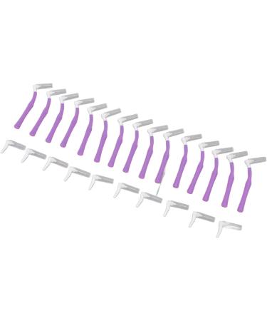 25 L-Shape Push-Pull Interdental Brushes for Oral Care & Tooth Whitening - Violet Orthodontic Cleaning Tool - Buy Online on GoSupps.com