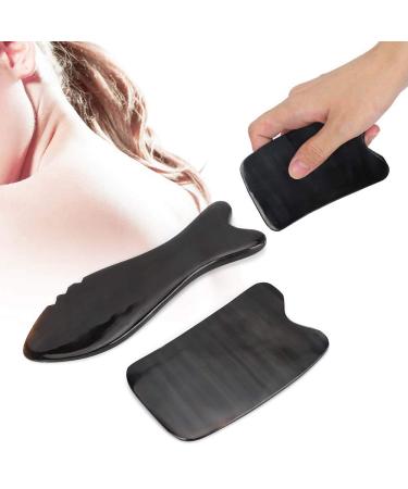 Premium Ox Horn Gua Sha Scraping Board for Facial & Body Massage - Pain Relief & Muscle Relaxation Tools - Buy Online on GoSupps.com