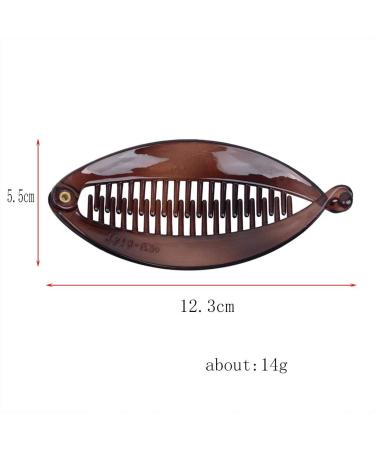 zalati Banana Hair Clips Vintage Fish Shape Round Edges Clips Grip Slide ong Clamp for Hair Styling Tie - Buy Online on GoSupps.com