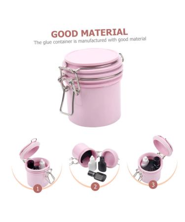 Mipcase Glue Seal Jar - Eyelash Glue Storage Tank for Lash Tech Supplies | Must-Have Eyelash Extension Accessories | Plastic Travel Cosmetic Box - Buy Online on GoSupps.com