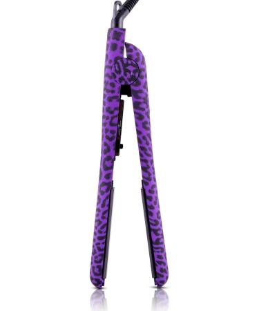 Royale Ionic Flat Iron & Curler 2 in 1 - Luxury Ceramic Tourmaline Hair Straightener + Predire Robe - Anti-Frizz Single Pass Purple Leopard - Buy Online on GoSupps.com