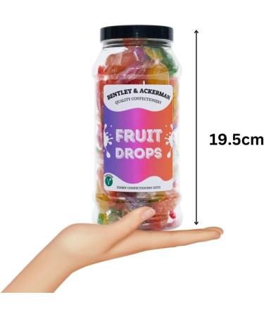 Fruit Drops (440g) Original Retro Boiled Sweets in a Gift Jar By Bentley & Ackerman Sweet shop. Quality Confectionery. - Buy Online on GoSupps.com