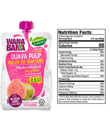 Wanabana 100% Real Fruit Pulp for Juice Making Variety Pack - Soursop, Passion Fruit, Guava - 17.64 Ounce (Pack of 3) - Buy Online on GoSupps.com