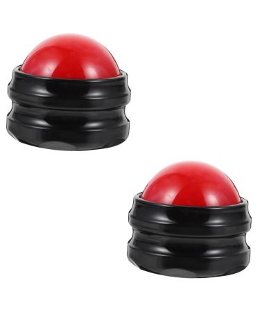 Partykindom 2 STK Massage globe Muscle Roll Running point Manual massage roller football massage ball Training ball fitness accessory handheld exercise ball the ball roll accessories gymnastics ball pp