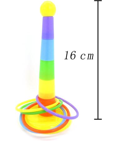 26 cm Horseshoes and 16 cm Ring Toss Game Set - Fun Indoor/Outdoor Game - Buy Online on GoSupps.com